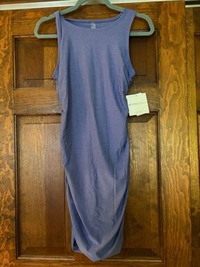 Beyond Yoga Dusty Lavender Ribbed Tank Midi Dress